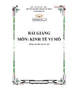 Bài giảng Kinh tế vi mô (Mới nhất)