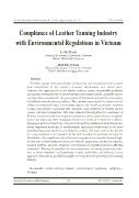 Compliance of leather tanning industry with environmental regulations in Vietnam