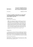 Contract farming and its impact on income and livelihoods for small-scale farmers: Case study in Vietnam