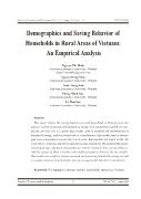 Demographics and saving behavior of households in rural areas of Vietnam: An empirical analysis