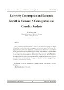 Electricity consumption and economic growth in Vietnam: A cointegration and causality analysis