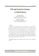 FDI and growth in Vietnam: A critical survey