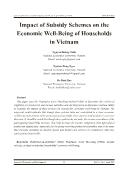 Impact of subsidy schemes on the economic well-being of households in Vietnam