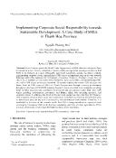 Implementing corporate social responsibility towards sustainable development: A case study of SMEs in Thanh Hoa province