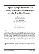 Impulse buying’s antecedents and consequences in the context of Vietnam, an Asian transitional economy