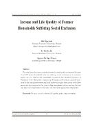 Income and life quality of farmer households suffering social exclusion