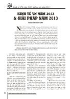 Kinh tế Việt Nam năm 2012 & Giải pháp năm 2013