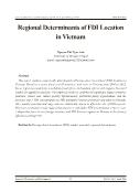 Regional determinants of FDI location in Vietnam