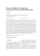 Success or failure of nations and Vietnam’s FSI scores in 2005-2016 period