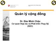 Tài liệu Quản lý cộng đồng - Đào Minh Châu