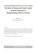 The roles of human and social capital in the development of manufacturing SMEs in Vietnam
