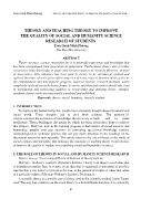 Theory and teaching theory to improve the quality of social and humanity science research of students