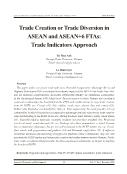 Trade creation or trade diversion in Asean and Asean+6 FTAs: Trade Indicators Approach