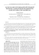 Vai trò của nhà nước pháp quyền đối với kinh tế thị trường và kinh tế thị trường định hướng xã hội chủ nghĩa ở Việt Nam hiện nay