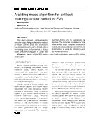 A sliding mode algorithm for antilock braking/traction control of EVs