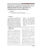 Analyse the electrical characteristics of an MagnetoHydroDynamic generator for maximizing the thermal efficiency