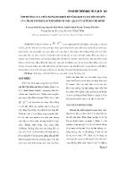 Ảnh hưởng của chấn động do khối bê tông rơi tự do đến độ bền của trầm tích holocene Bình Chánh - Quận Tám thành phố Hồ Chí Minh