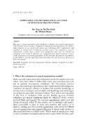 Approaches and methods for evaluation of research organizations