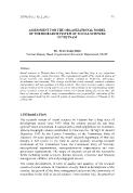 Assessment for the organizational model of the research system of social sciences in Vietnam