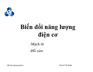 Bài giảng Biến đổi năng lượng điện cơ - Chương 2: Mạch từ & Hỗ cảm