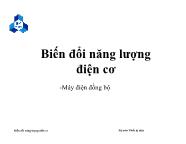 Bài giảng Biến đổi năng lượng điện cơ - Chương 6: Máy điện đồng bộ