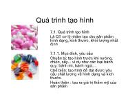 Bài giảng Các quá trình cơ bản trong công nghệ thực phẩm - Chương 7: Quá trình tạo hình