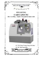 Bài giảng CAD/CAM/CNC - Phạm Trường Tùng