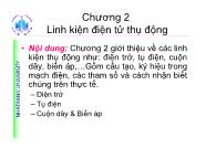 Bài giảng Cấu kiện điện tử - Chương 2: Linh kiện điện tử thụ động