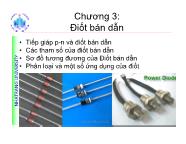 Bài giảng Cấu kiện điện tử - Chương 3: Điốt bán dẫn