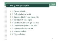 Bài giảng Chuẩn trong thiết kế & thi công các công trình điện - Chương 3: Thiết kế và thi công các công trình điện theo tiêu chuẩn IEC - Phần C: Mạng điện phân phối