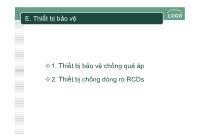 Bài giảng Chuẩn trong thiết kế & thi công các công trình điện - Chương 3: Thiết kế và thi công các công trình điện theo tiêu chuẩn IEC - Phần E: Thiết bị bảo vệ