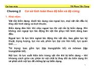 Bài giảng Cơ học máy - Chương 2: Cơ sở tính toán theo độ bền và độ cứng - Phan Tấn Tùng