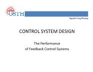 Bài giảng Control system design - Chapter V: The Performance of Feedback Control Systems - Nguyễn Công Phương