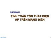 Bài giảng Cung cấp điện - Chương 4: Tính toán tổn thất điện áp trên mạng điện