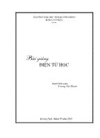 Bài giảng Điện tử học - Trương Văn Thanh