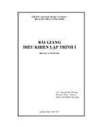 Bài giảng Điều khiển lập trình I - Nguyễn Đình Hoàng