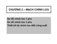 Bài giảng Dụng cụ bán dẫn - Chương 2: Mạch chỉnh lưu