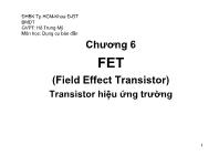 Bài giảng Dụng cụ bán dẫn - Chương 6: FET (Field Effect Transistor) - Hồ Trung Mỹ