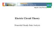Bài giảng Electric circuit theory - Chapter X: Sinusoidal Steady State Analysis - Nguyễn Công Phương