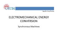 Bài giảng Electromechanical energy conversion - Chapter IV: Synchronous Machines - Nguyễn Công Phương