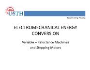 Bài giảng Electromechanical energy conversion - Chapter VII: Variable - Reluctance Machines and Stepping Motors - Nguyễn Công Phương