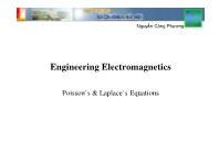 Bài giảng Engineering electromagnetic - Chapter VIII: Poisson’s & Laplace’s Equations - Nguyễn Công Phương