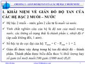 Bài giảng Giản đồ pha - Chương 3: Giản đồ độ tan của các hệ bậc 2 muối nước - Nguyễn Văn Hòa