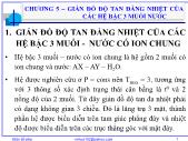 Bài giảng Giản đồ pha - Chương 5: Giản đồ độ tan đẳng nhiệt của các hệ bậc 3 muối nước - Nguyễn Văn Hòa