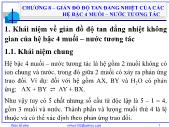 Bài giảng Giản đồ pha - Chương 8: Giản đồ độ tan đẳng nhiệt của các hệ bậc 4 muối – nước tương tác - Nguyễn Văn Hòa