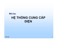 Bài giảng Hệ thống cung cấp điện - Chương 1: Tổng quan về hệ thống cung cấp điện