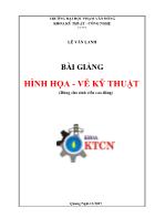 Bài giảng Hình họa & Vẽ kỹ thuật - Lê Văn Lanh