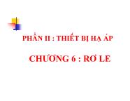 Bài giảng Khí cụ điện cao áp - Chương 6: Rơle