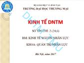 Bài giảng Kinh tế doanh nghiệp thương mại - Chương 1: Doanh nghiệp thương mại trong nền kinh tế thị trường