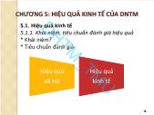 Bài giảng Kinh tế doanh nghiệp thương mại - Chương 5: Hiệu quả kinh tế của doanh nghiệp thương mại